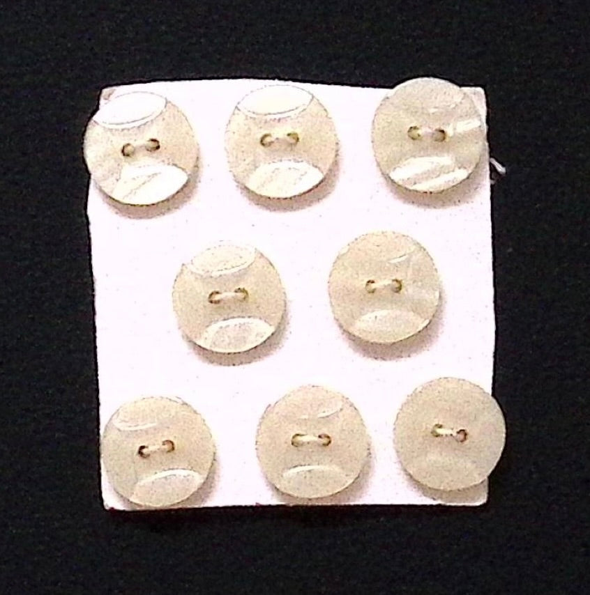 Vintage Flat Embossed Mother of Pearl Buttons