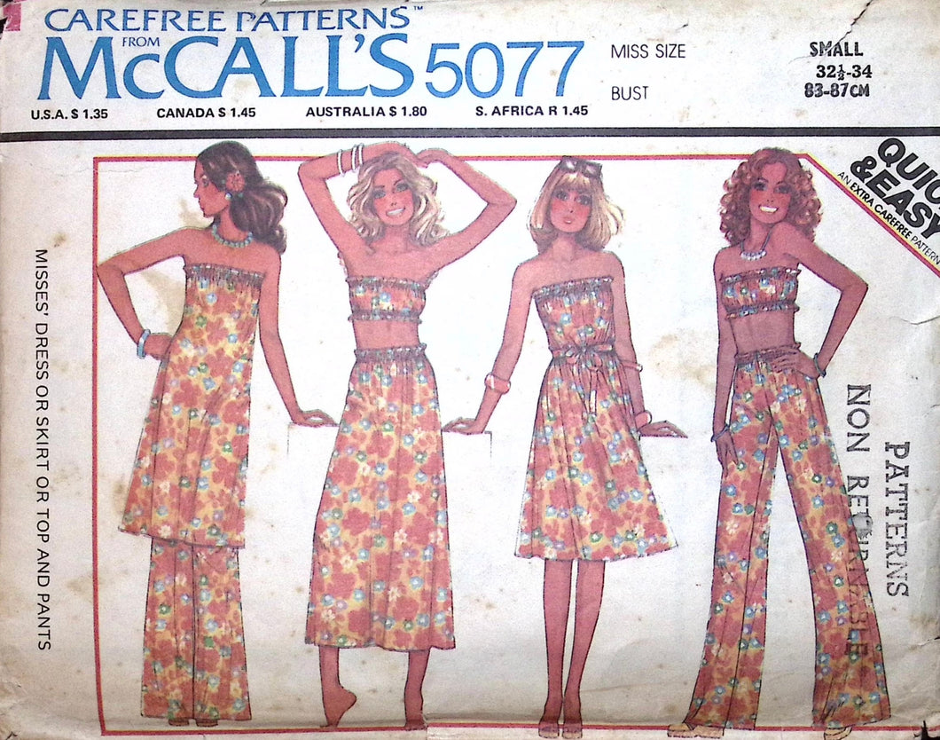 Vintage Sewing Pattern: McCalls 5077