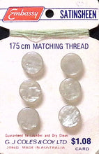 Load image into Gallery viewer, Vintage Embassy Satinsheen Shank Buttons
