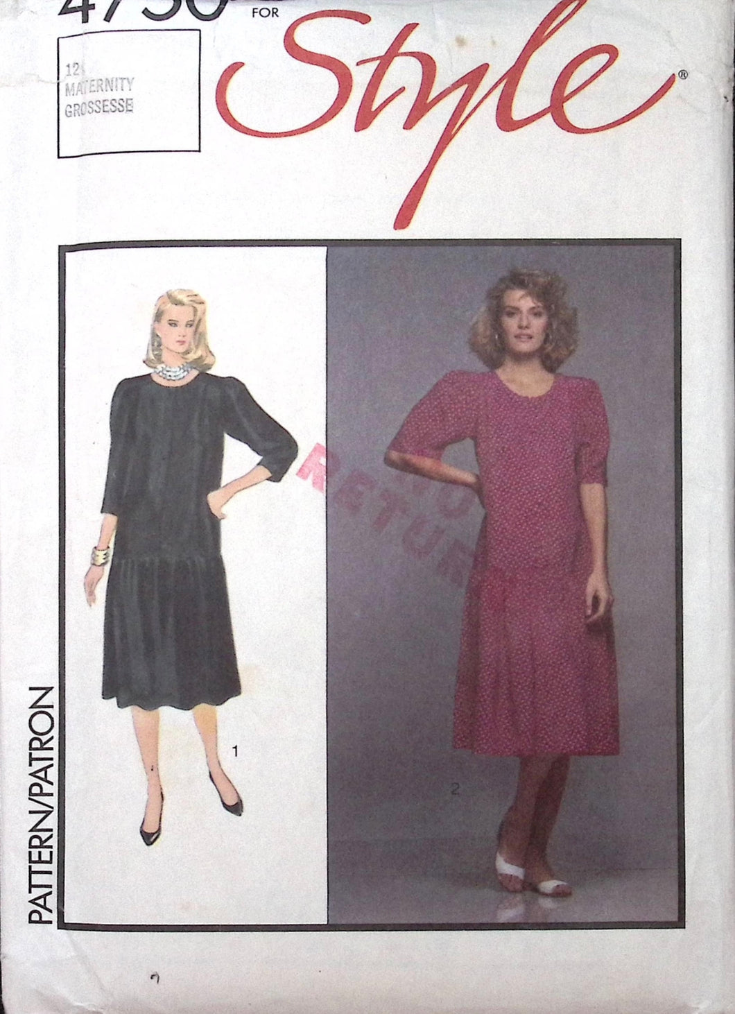 Vintage Sewing Pattern: Style 4750