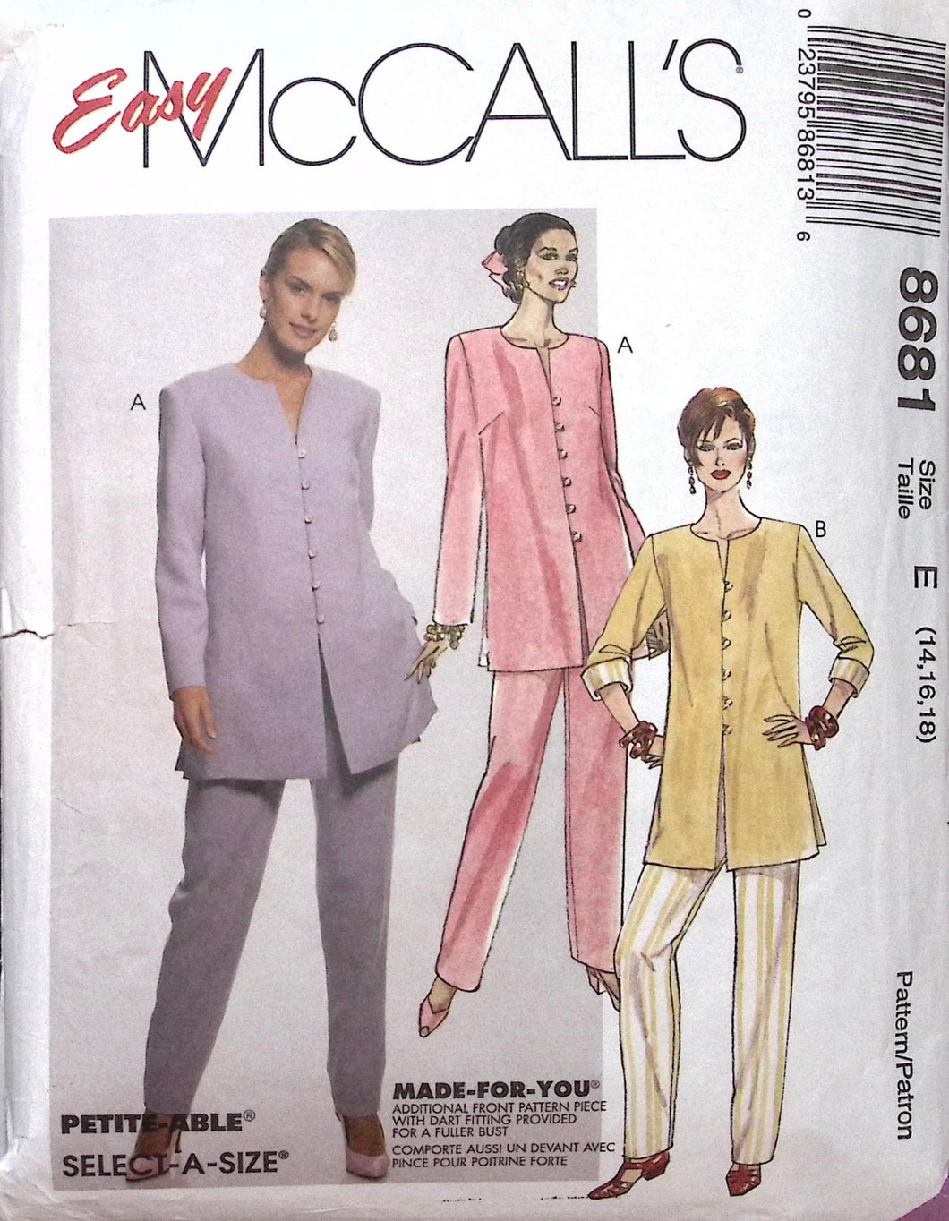 Vintage Sewing Pattern: McCalls 8681