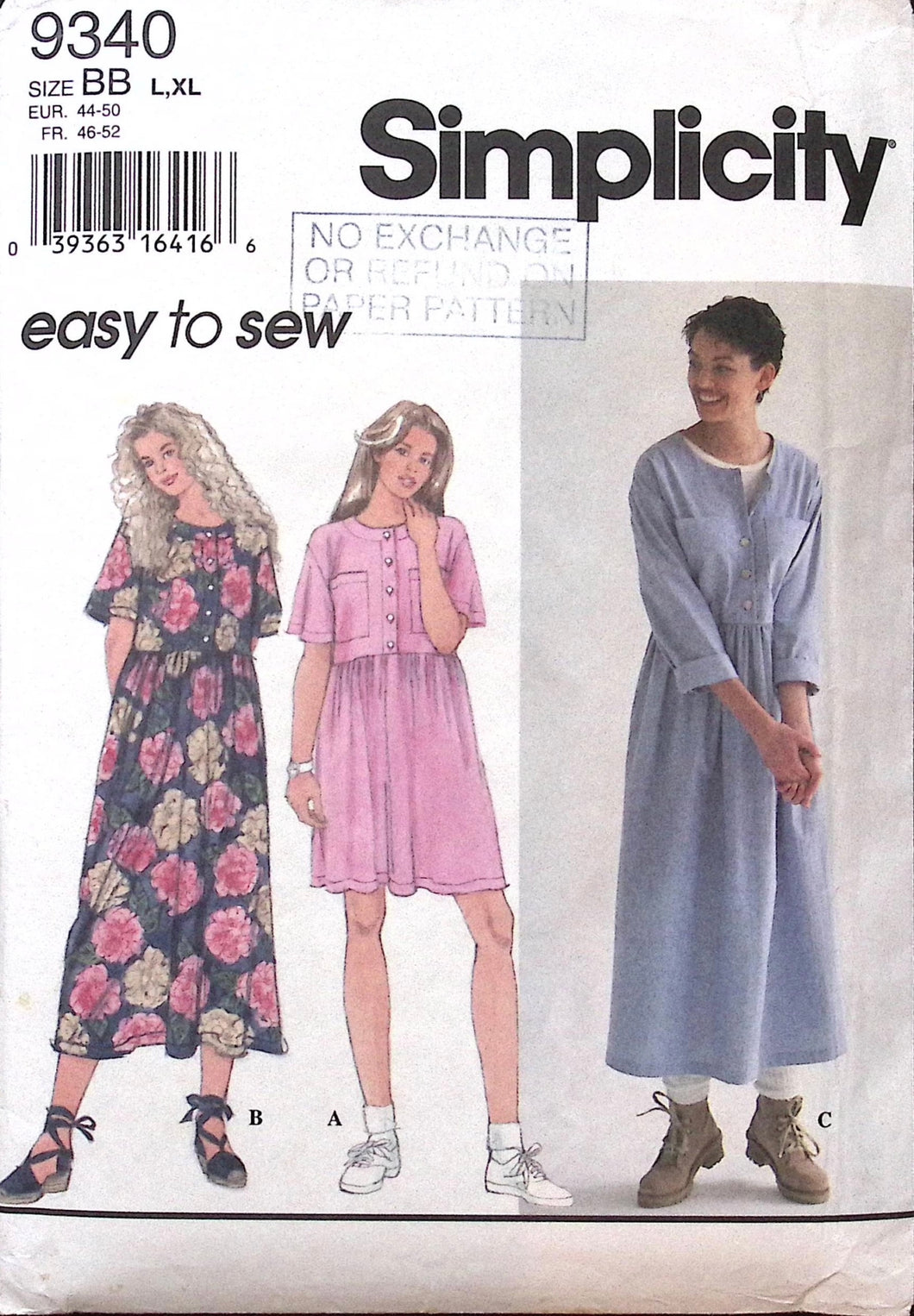 Vintage Sewing Pattern: Simplicity 9340