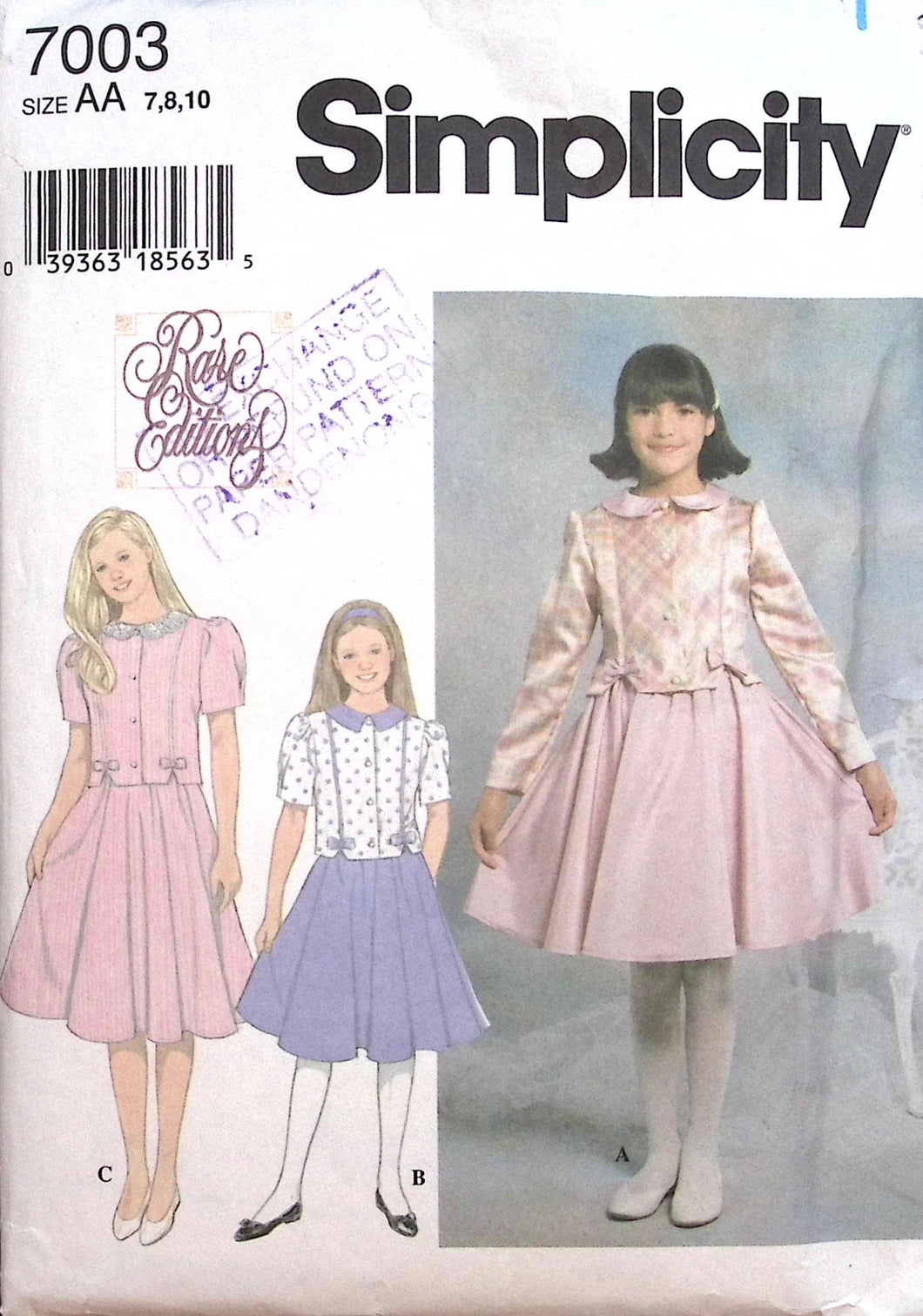 Vintage Sewing Pattern: Simplicity 7003