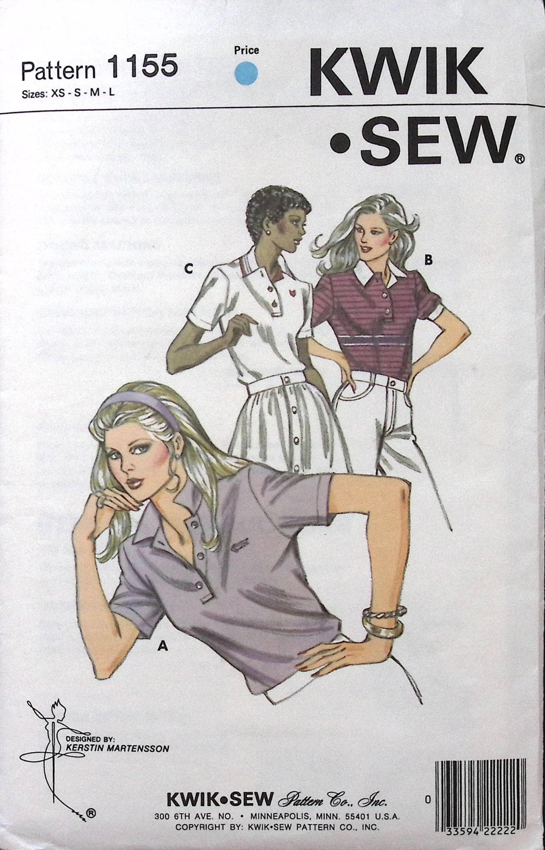 Vintage Sewing Pattern: Kwik Sew 1155