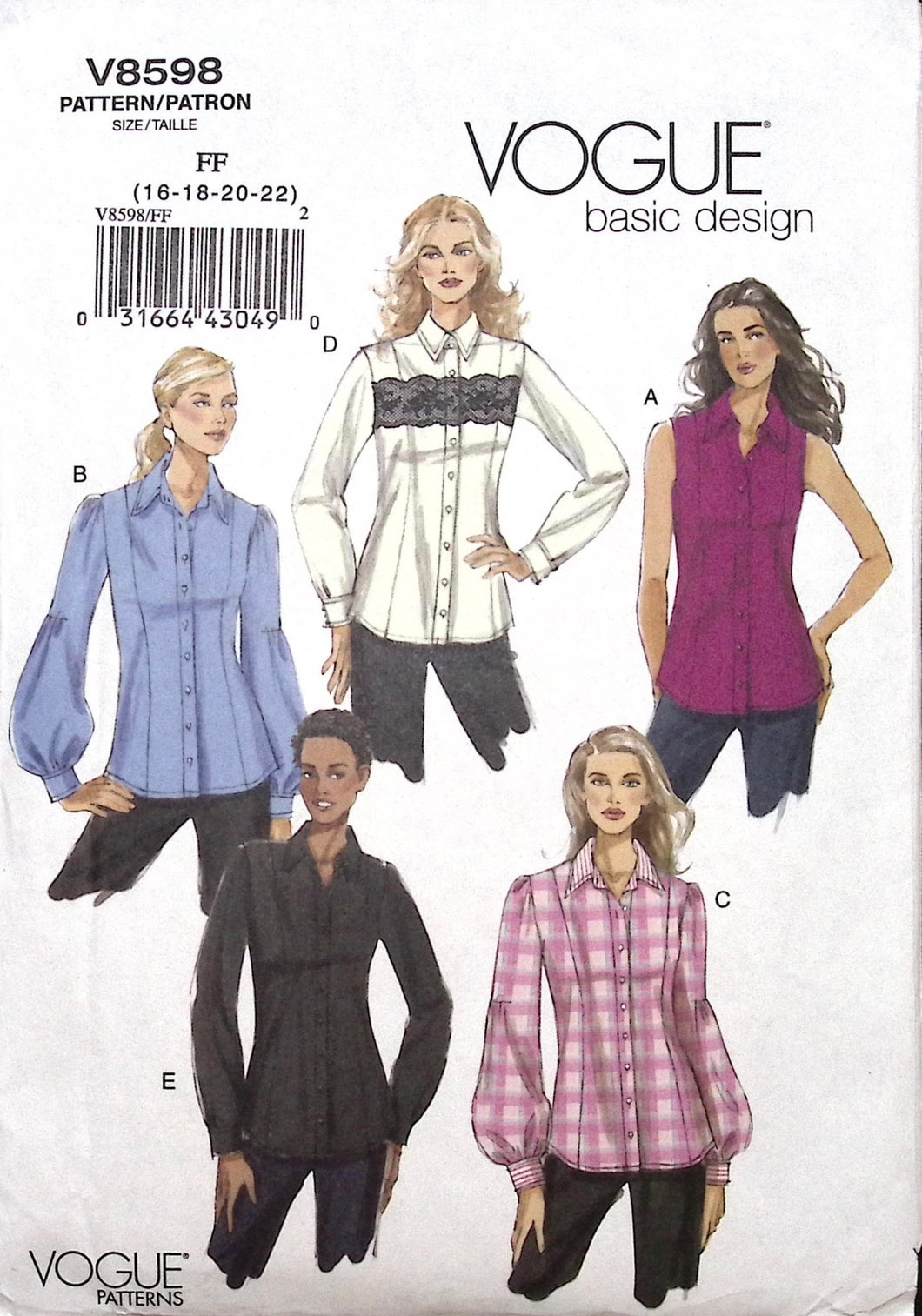 Sewing Pattern: Vogue V8598