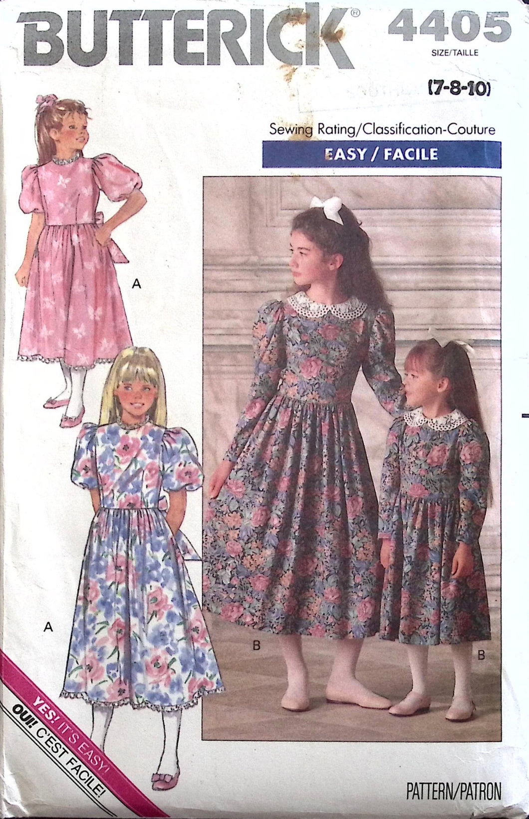 Vintage Sewing Pattern: Butterick 4405