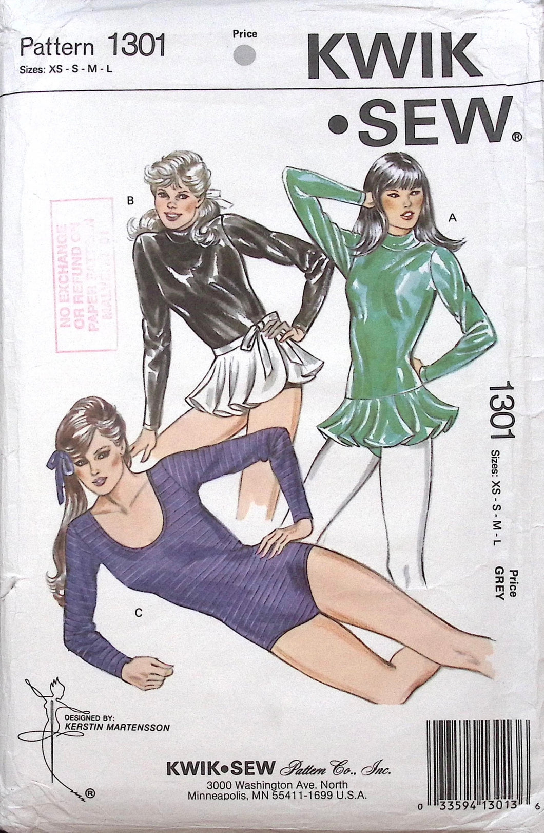 Vintage Sewing Pattern: Kwik Sew 1301