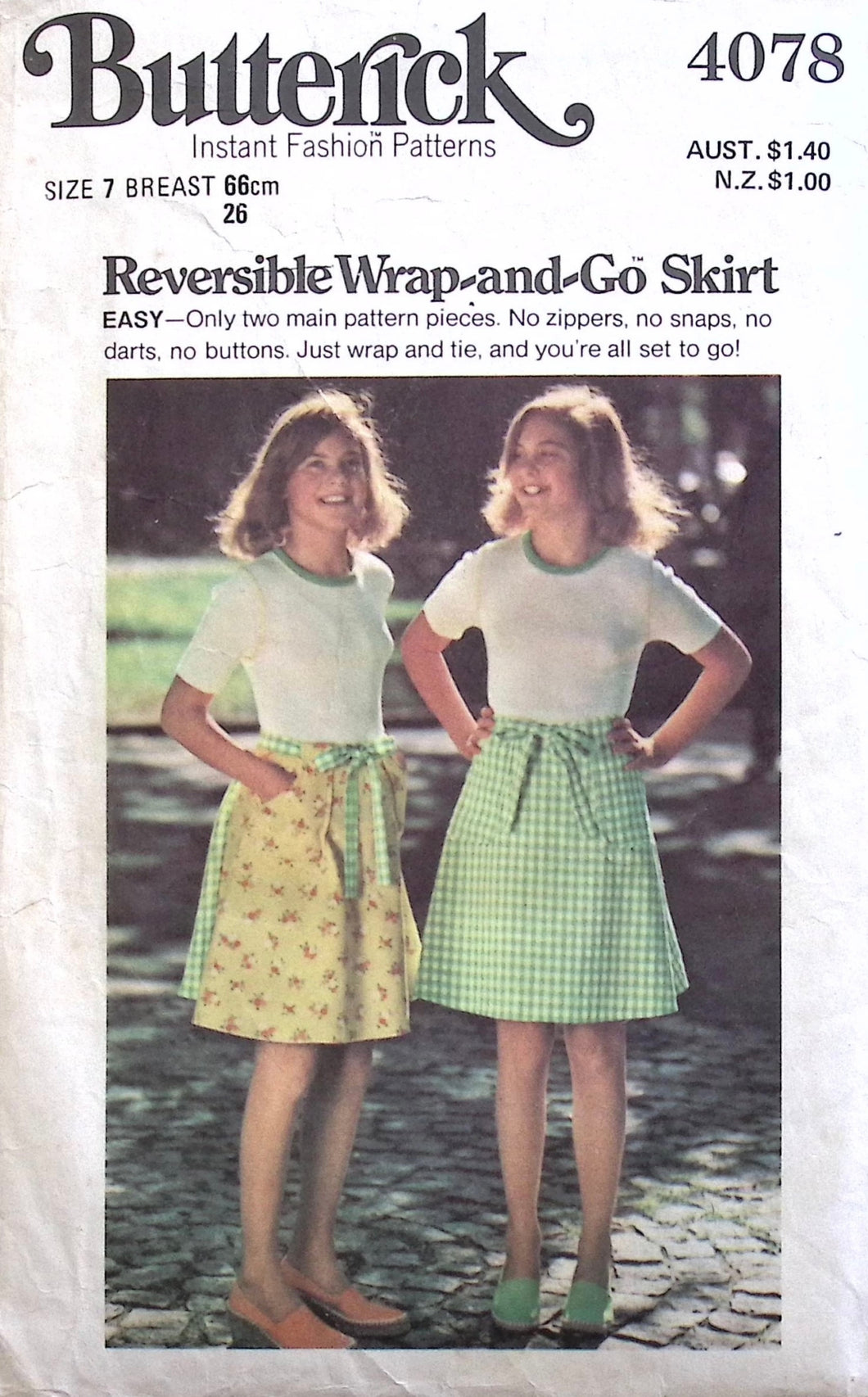 Vintage Sewing Pattern: Butterick 4078