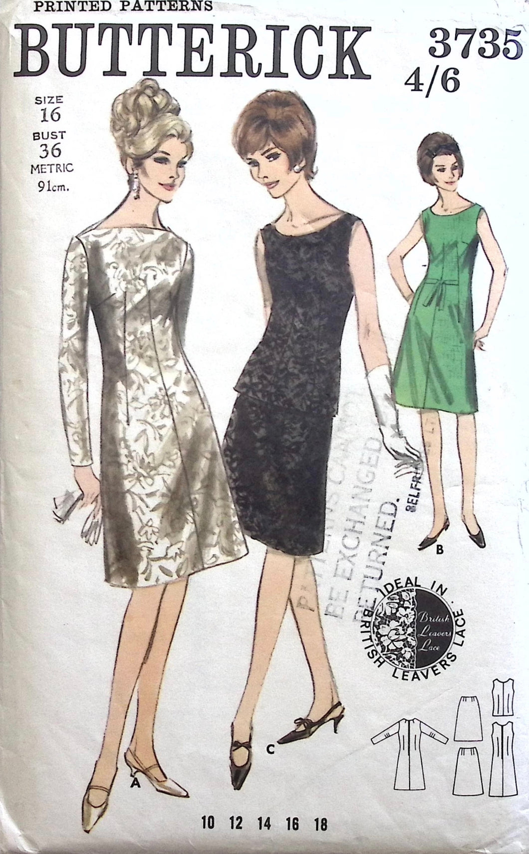 Vintage Sewing Pattern: Butterick 3735