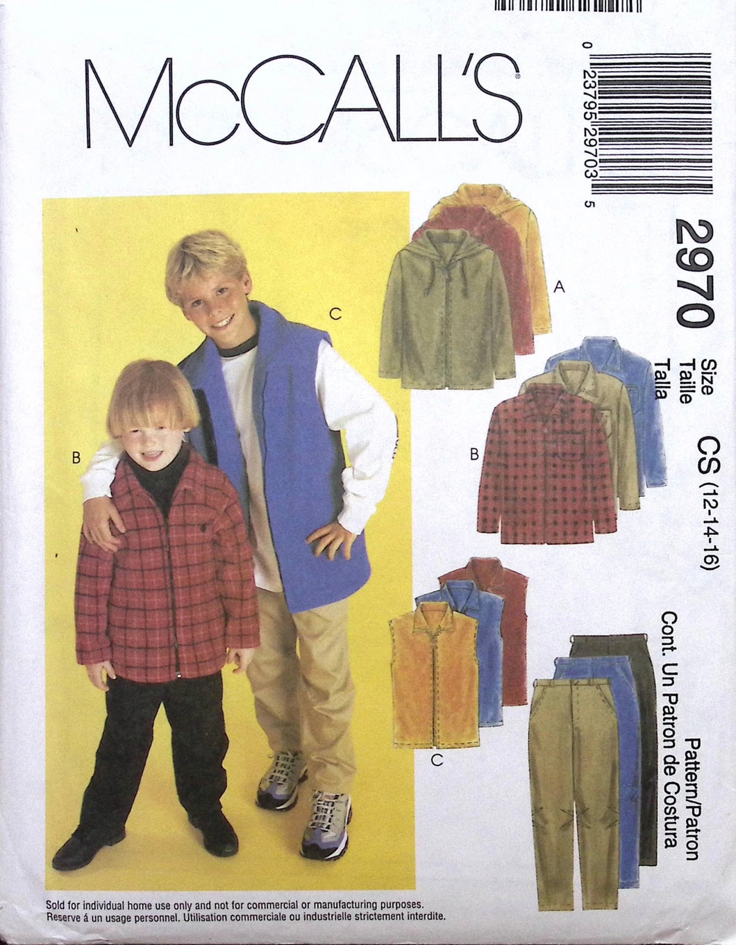 Sewing Pattern: McCalls 2970