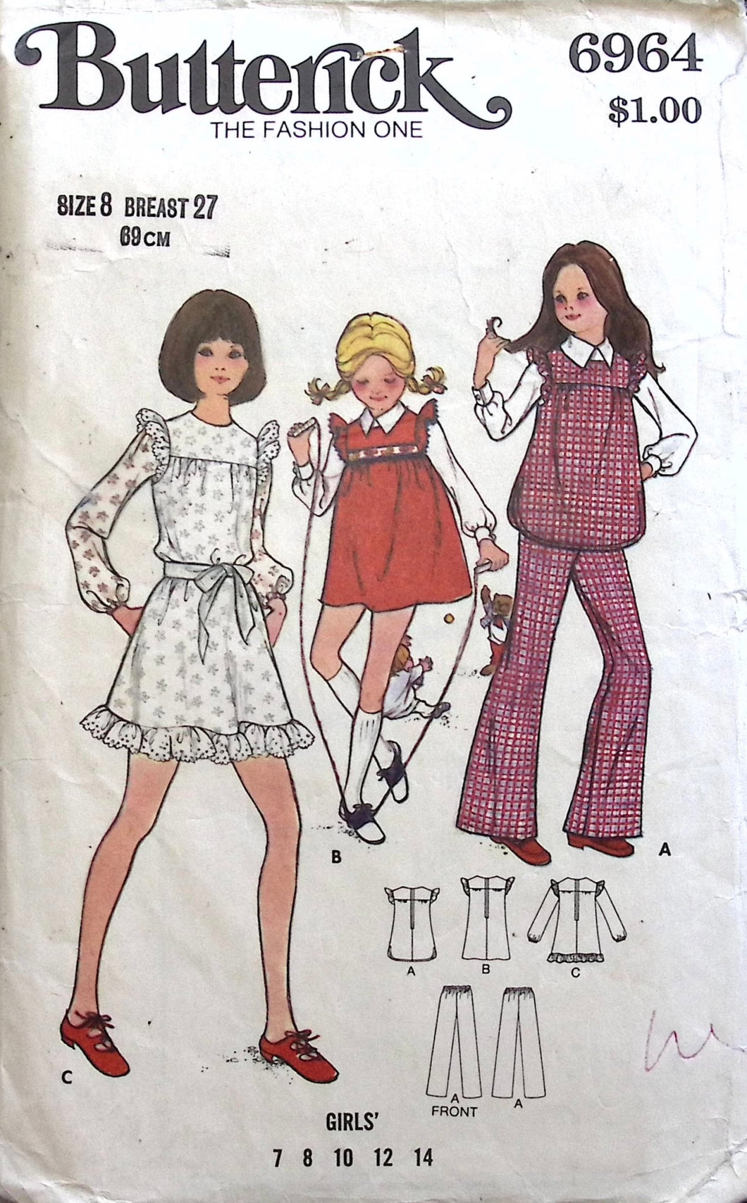 Vintage Sewing Pattern: Butterick 6964