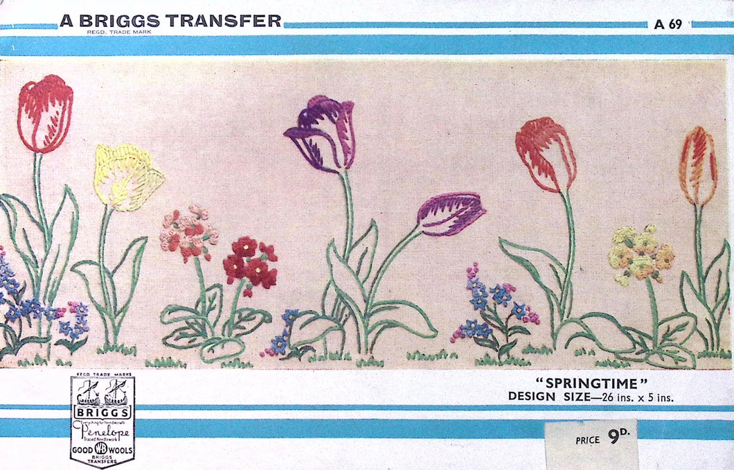 Vintage Embroidery Transfer by Briggs A69