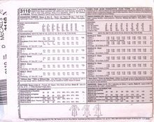 Load image into Gallery viewer, Sewing Pattern: McCalls 3110
