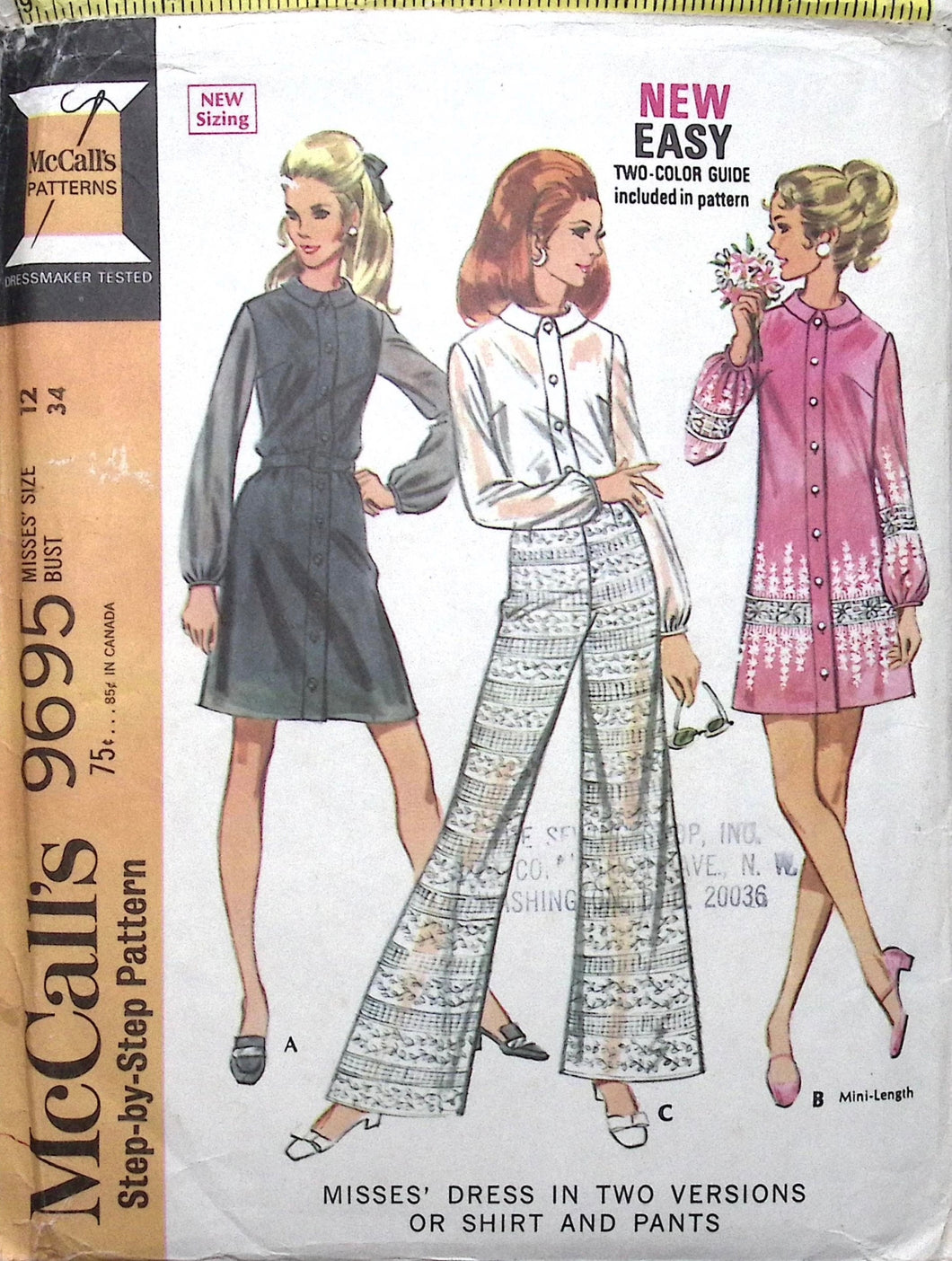 Vintage Sewing Pattern: McCalls 9695