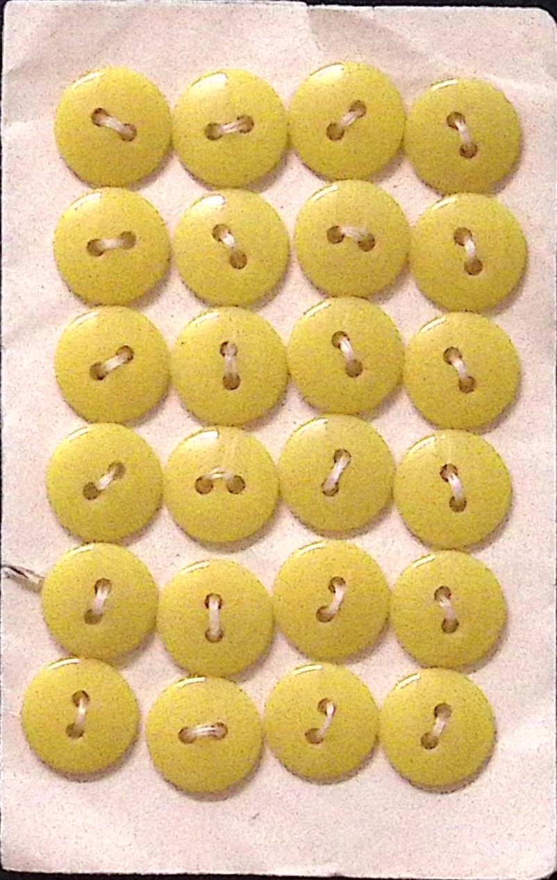 Vintage Small Yellow Buttons