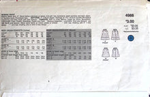 Load image into Gallery viewer, Vintage Sewing Pattern: Butterick 4988
