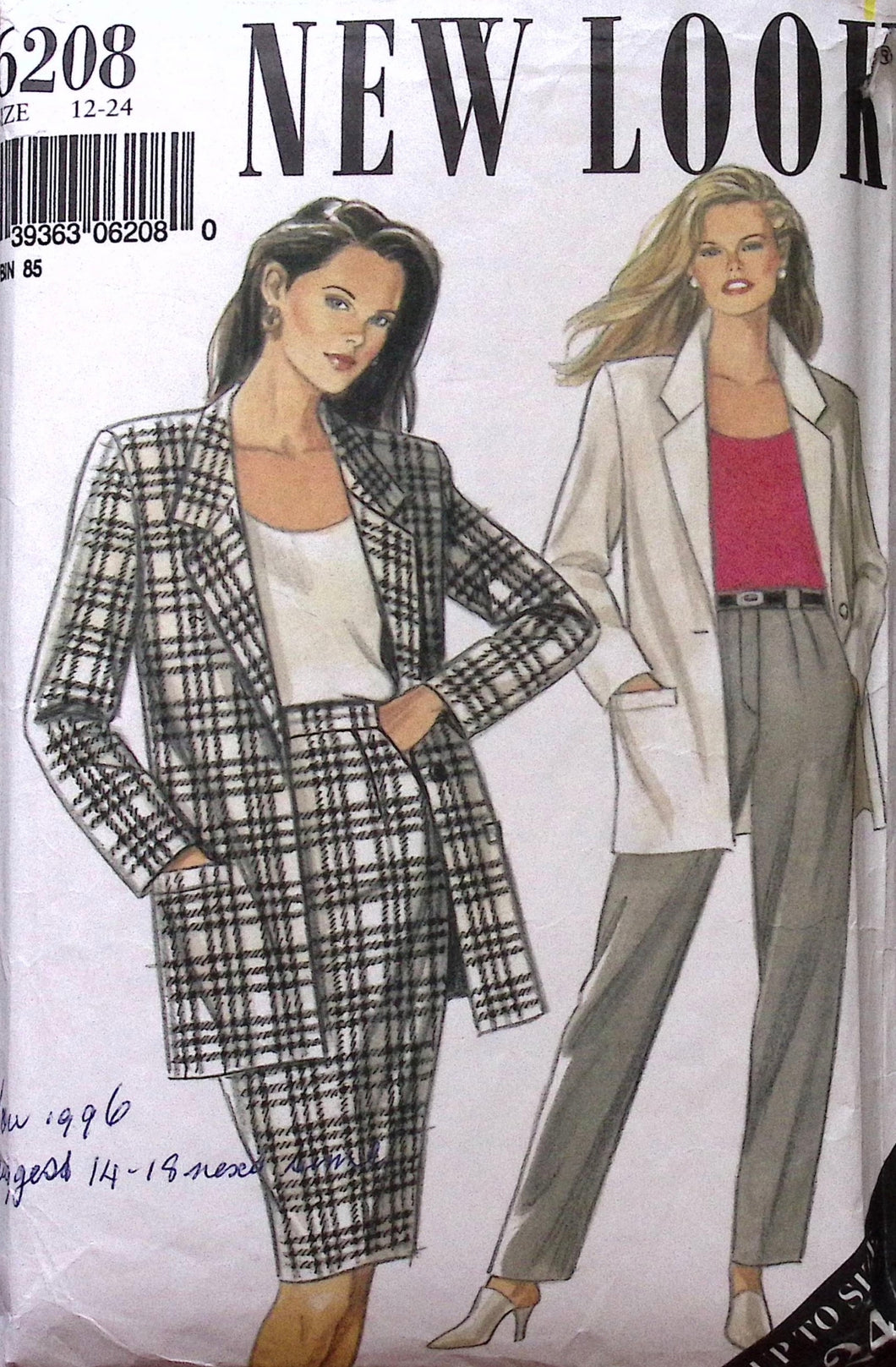 Vintage Sewing Pattern: New Look 6208