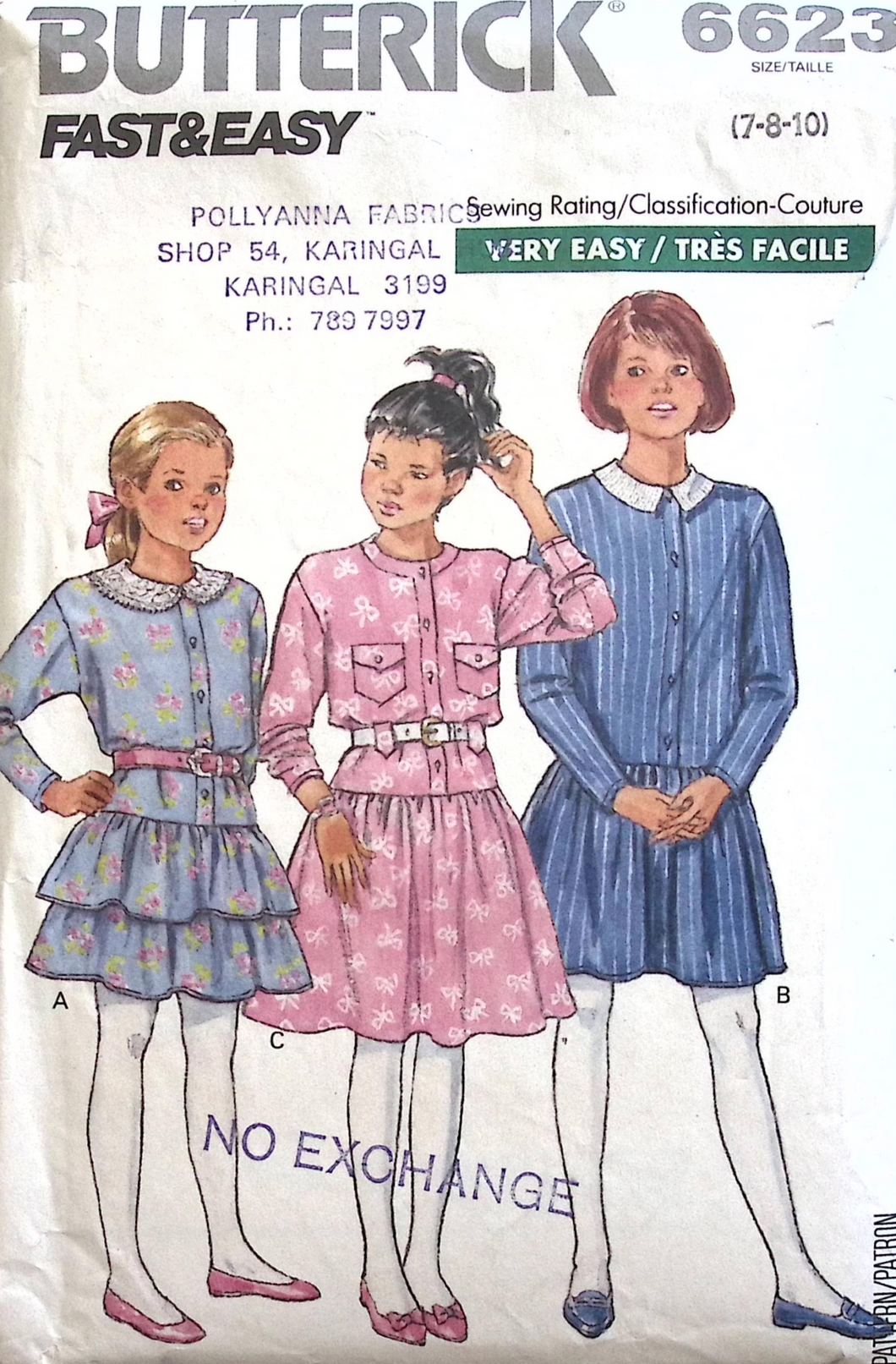 Vintage Sewing Pattern: Butterick 6623