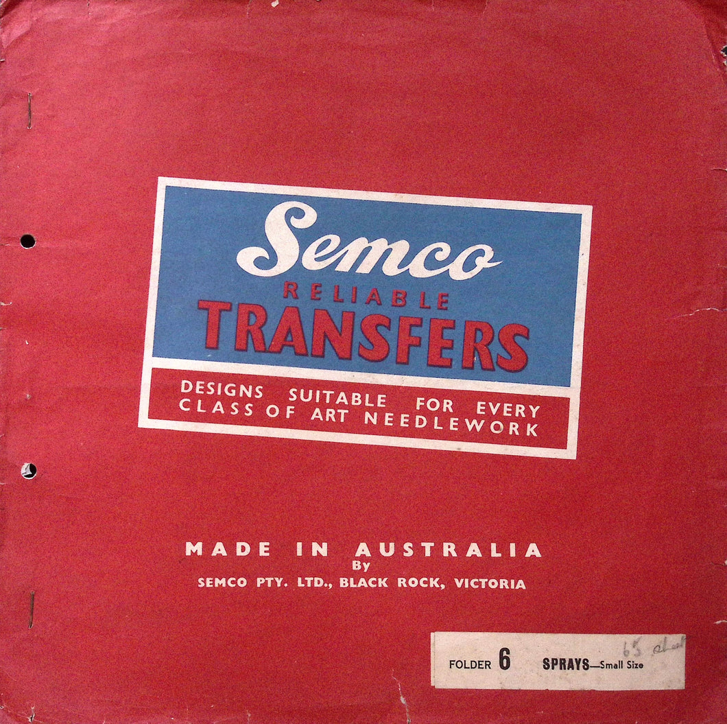 Vintage Embroidery Transfers: Semco Folder 6