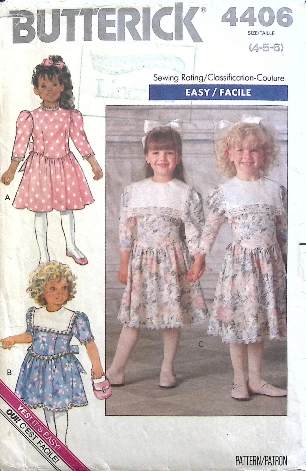 Vintage Sewing Pattern: Butterick 4406