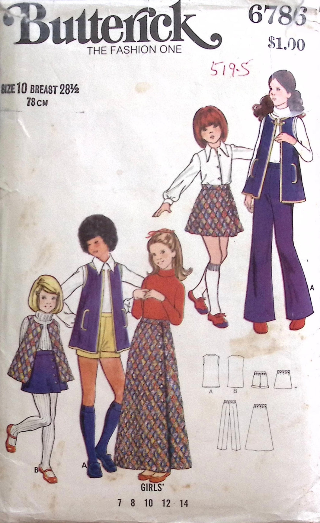 Vintage Sewing Pattern: Butterick 6786