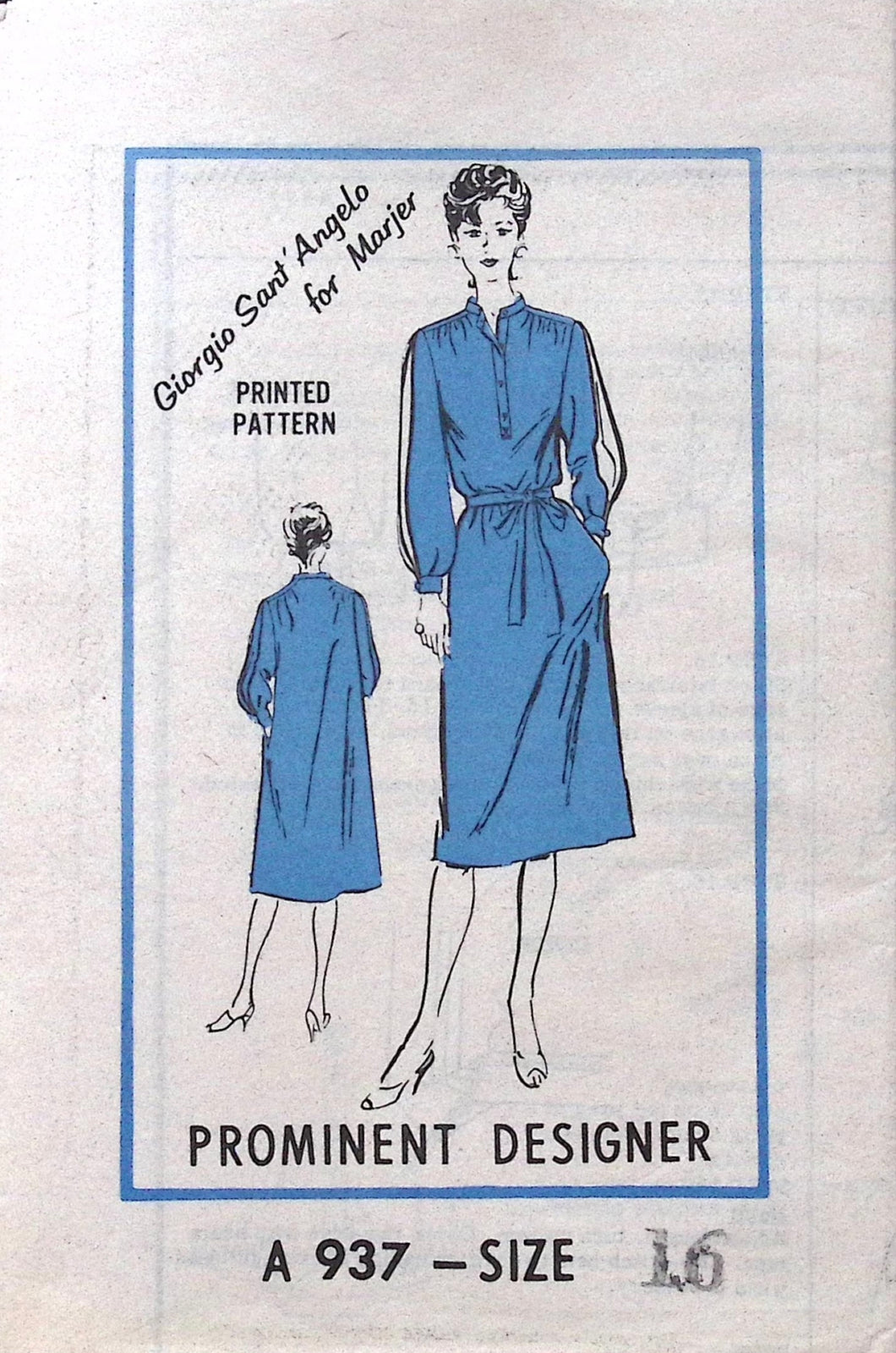 Vintage Sewing Pattern: Mail Order A937