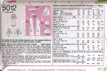 Load image into Gallery viewer, Vintage Sewing Pattern: Simplicity 5012
