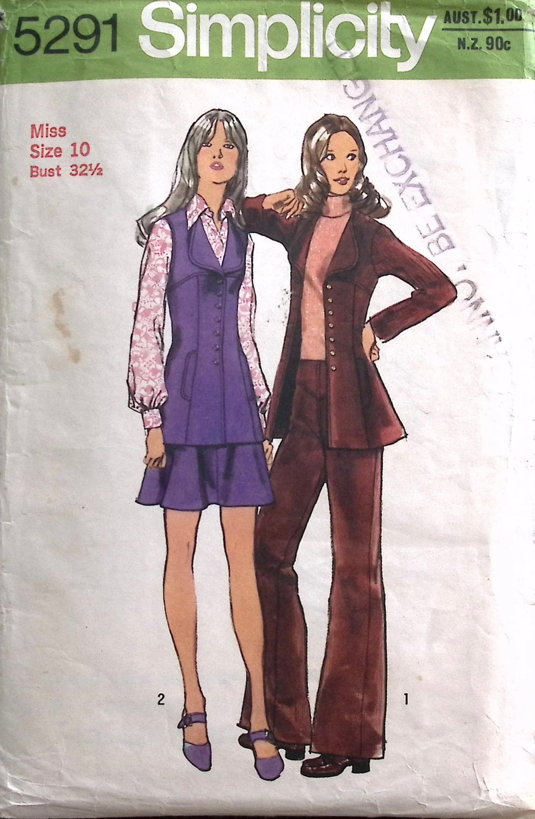 Vintage Sewing Pattern: Simplicity 5291
