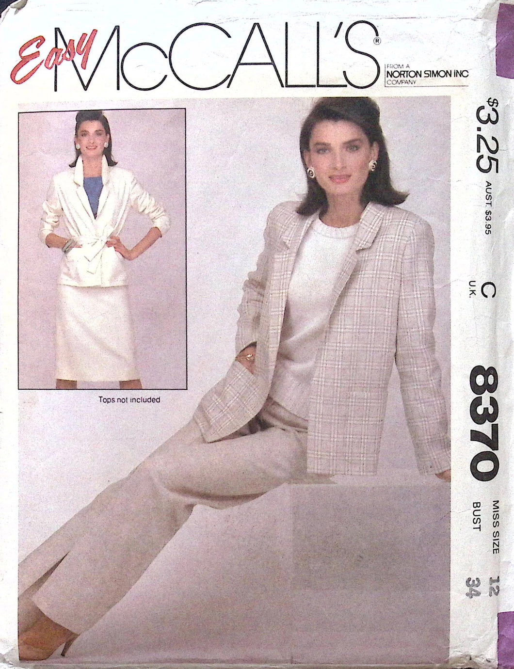 Vintage Sewing Pattern: McCalls 8370