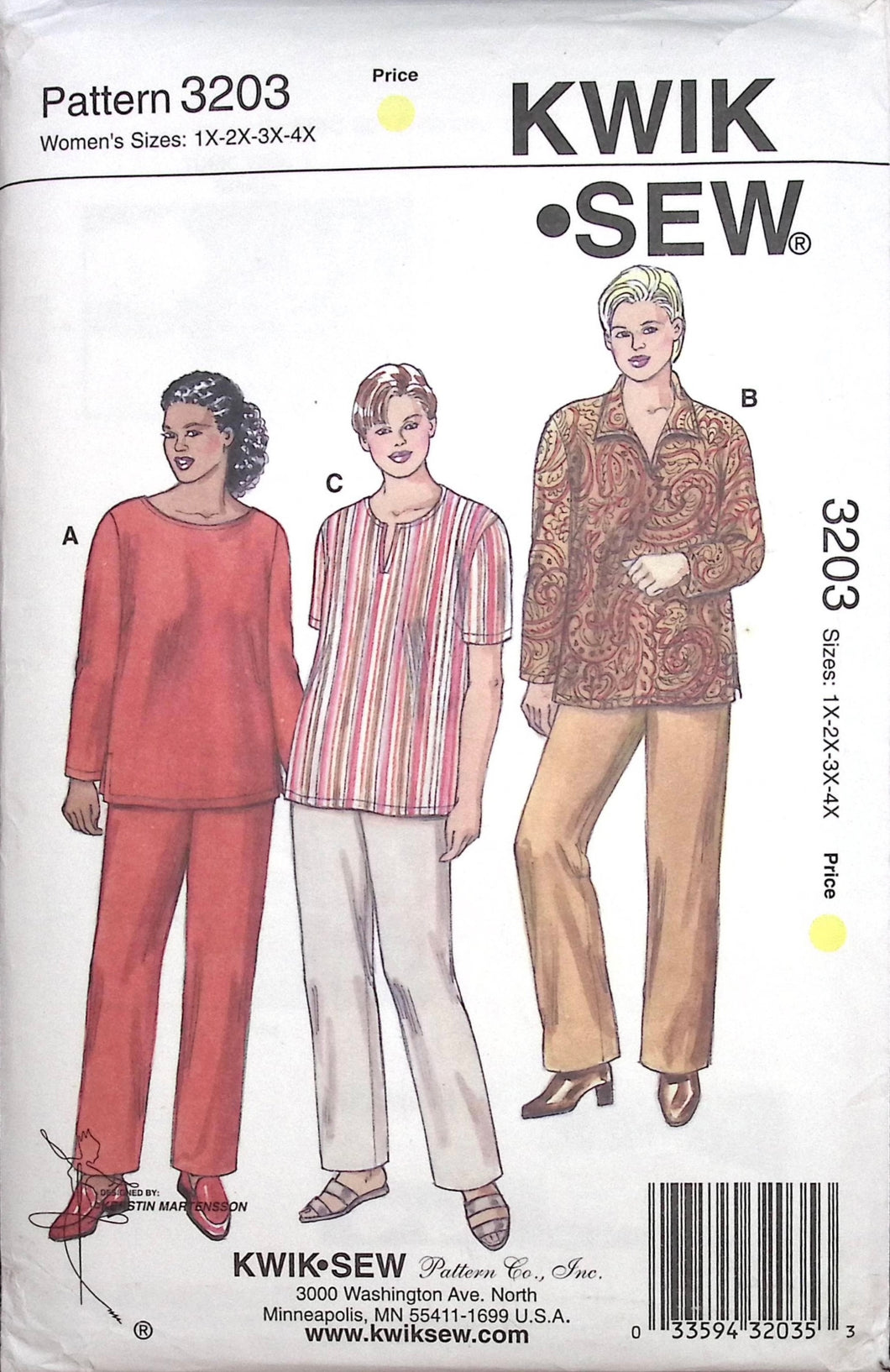 Vintage Sewing Pattern: Kwik Sew 3203