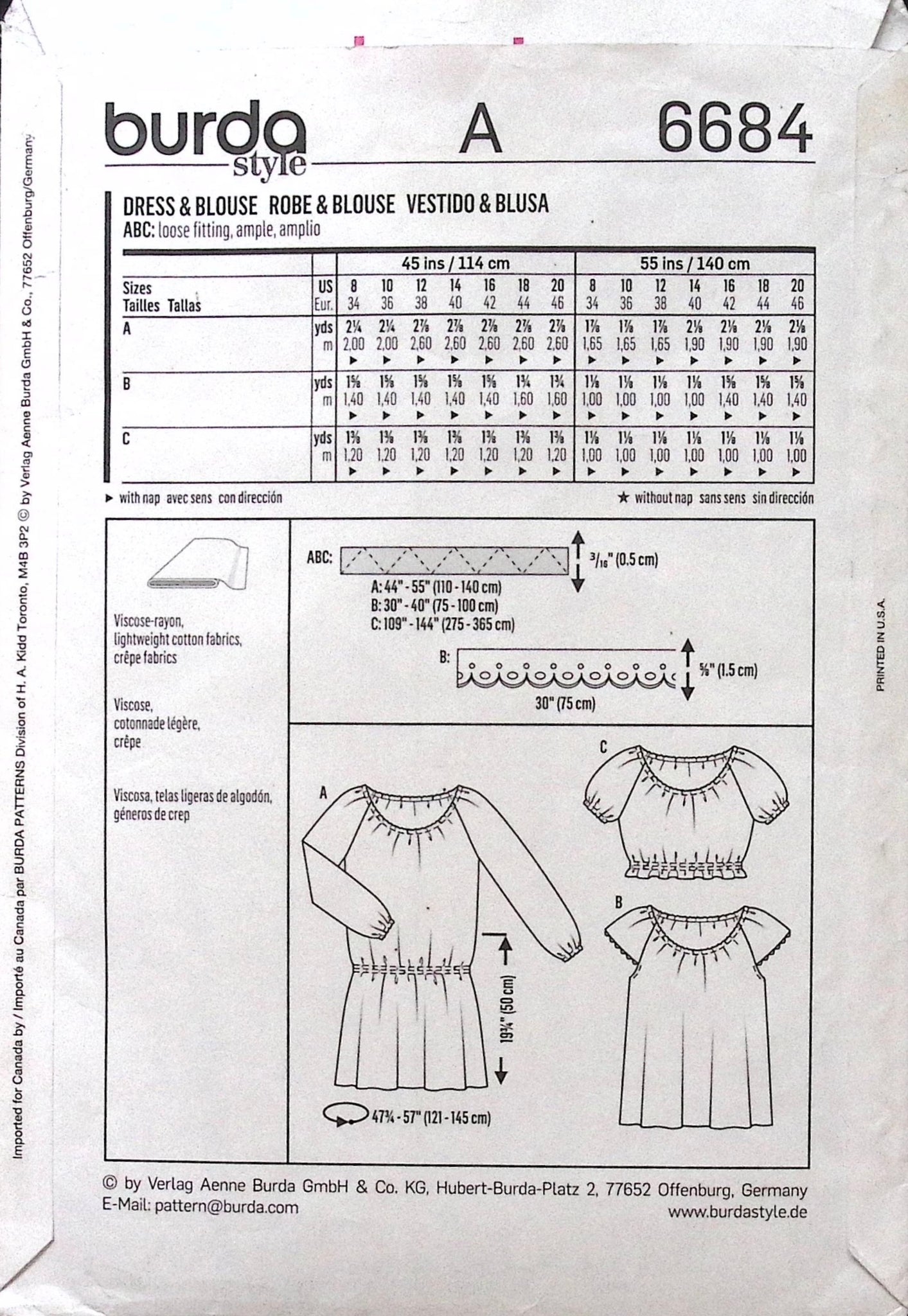 Patternview Burda Sewing Pattern: Burda 6684 – Vintage Stitch Australia