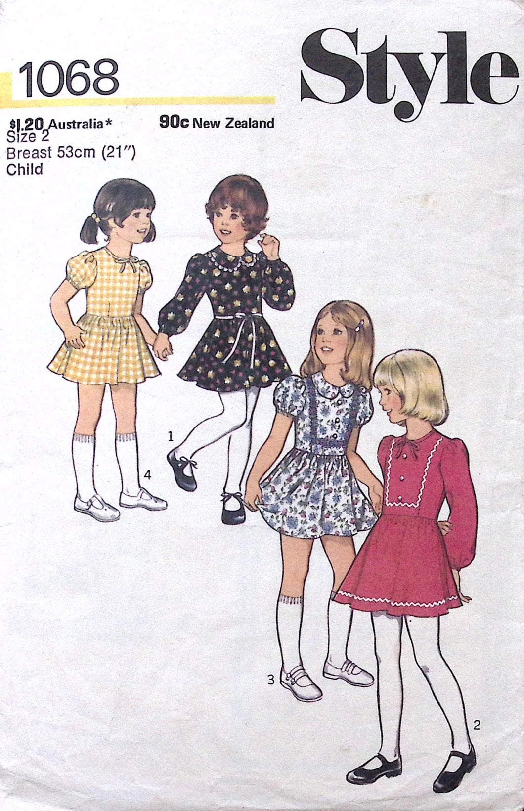 Vintage Sewing Pattern Style 1068
