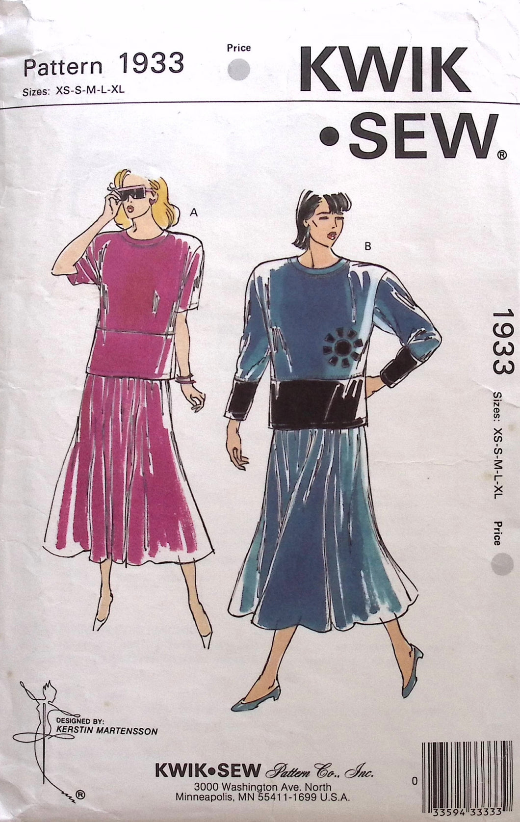 Vintage Sewing Pattern: Kwik Sew 1933