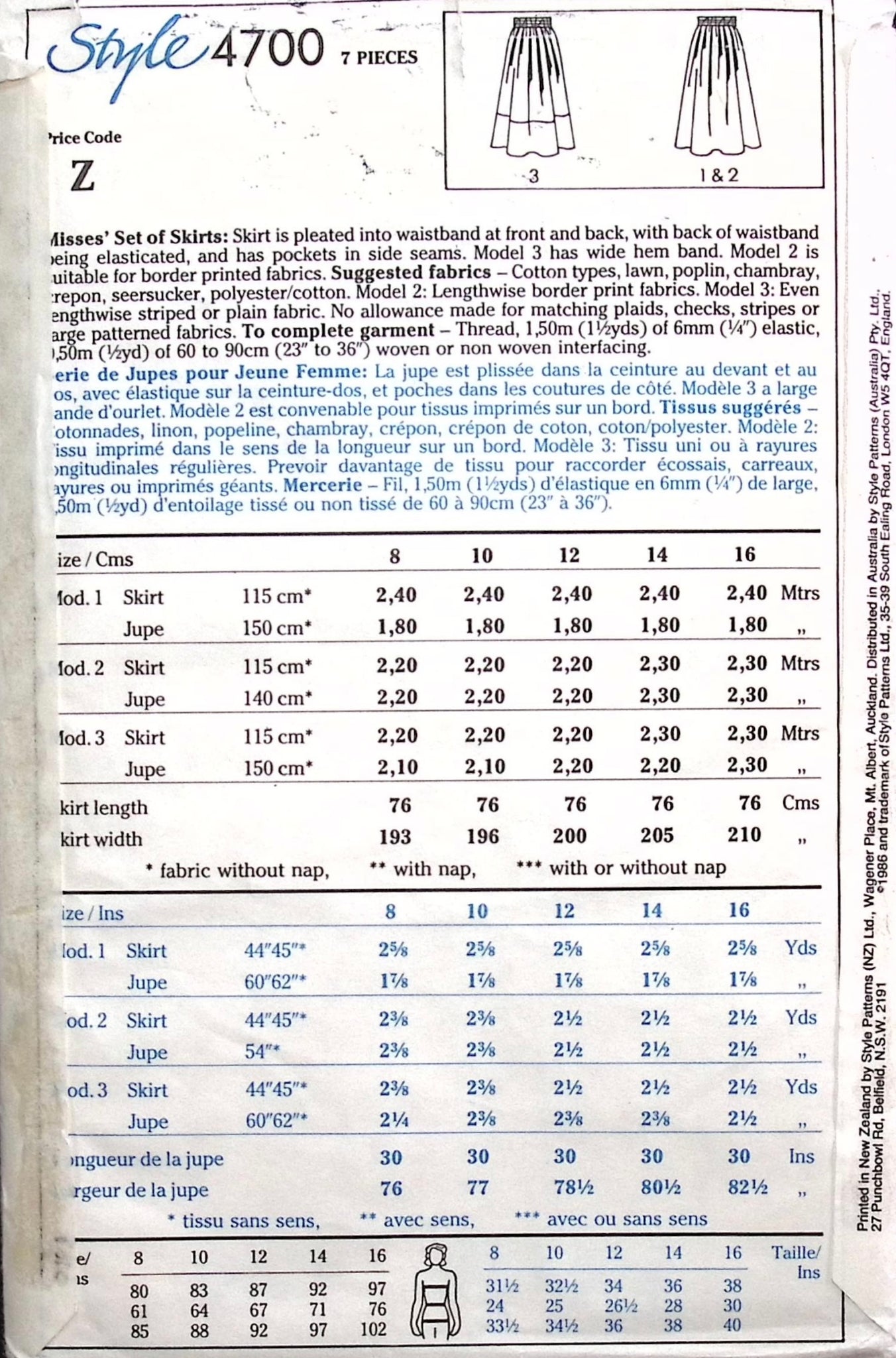 Vintage Sewing Pattern: Style 4700 – Vintage Stitch Australia