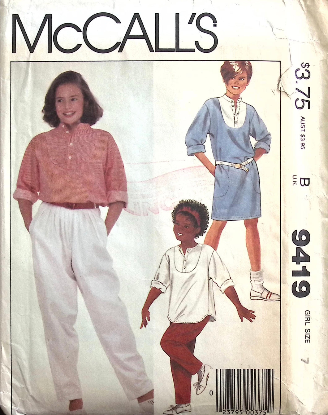 Vintage Sewing Pattern: McCalls 9419