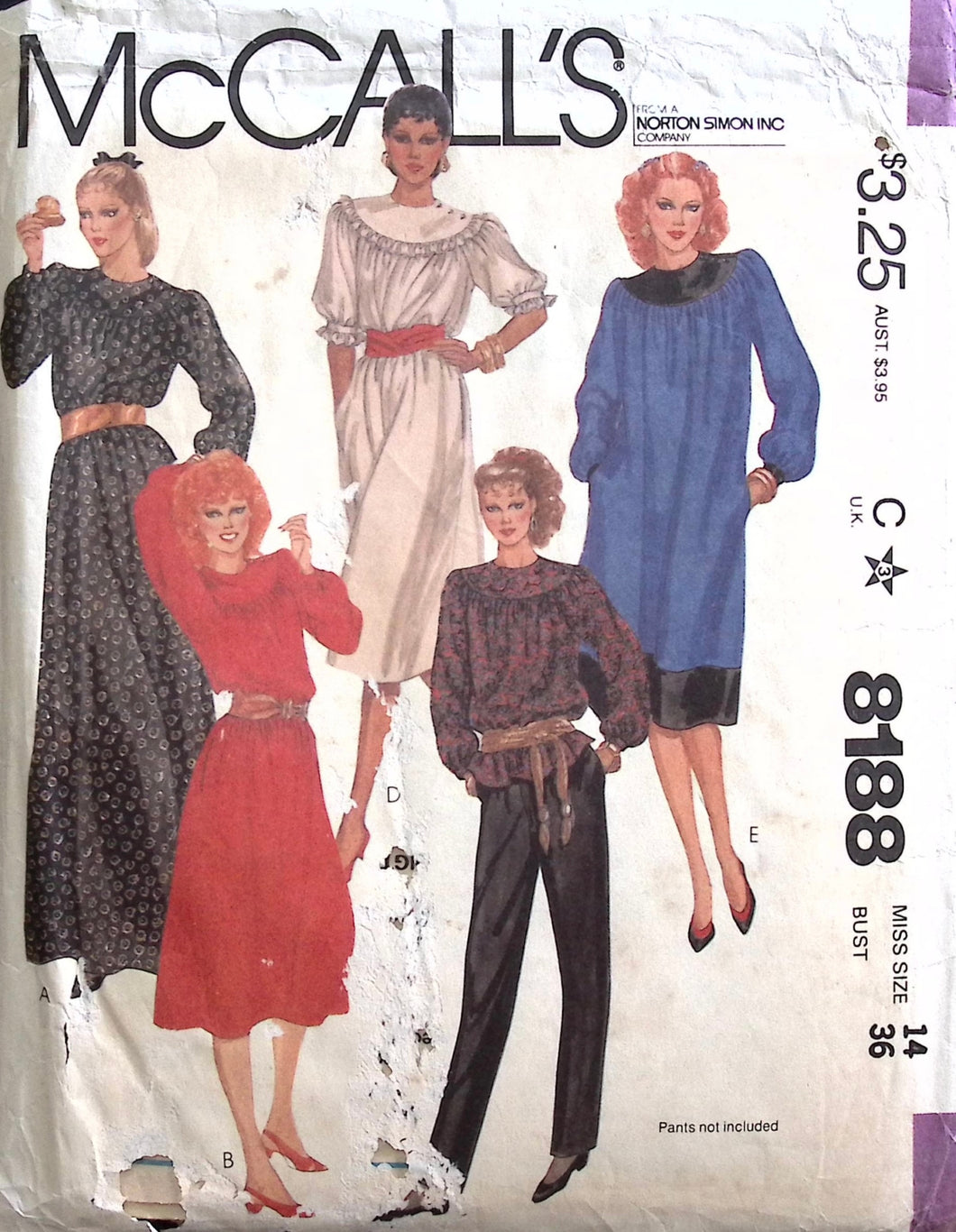 Vintage Sewing Pattern: McCalls 8188