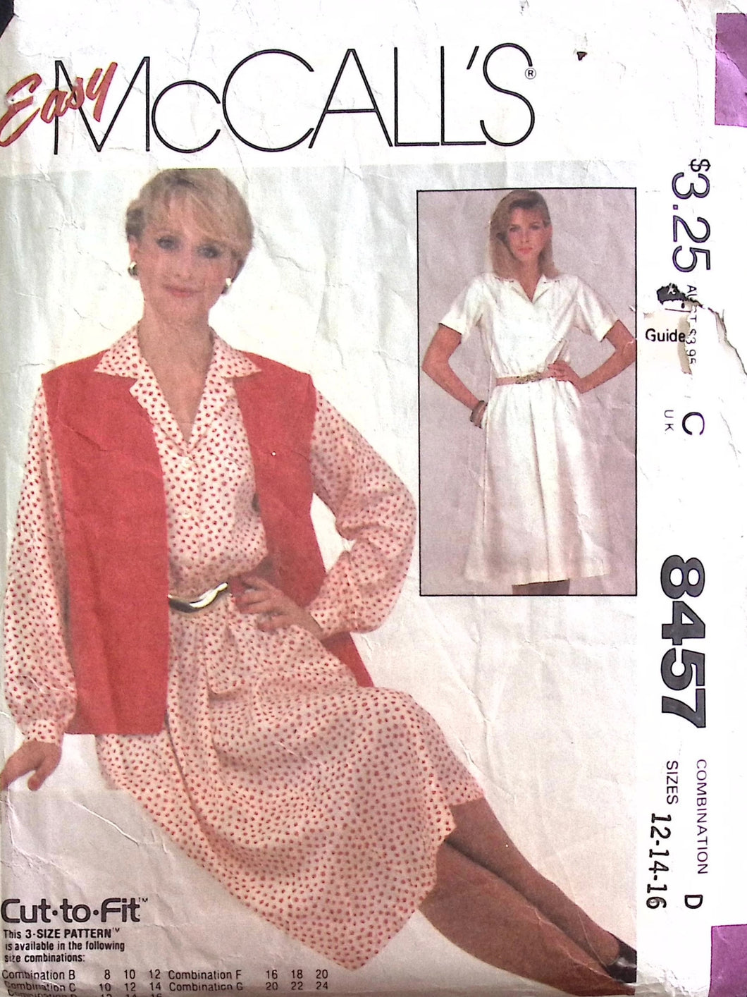 Vintage Sewing Pattern: McCalls 8457