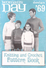 Load image into Gallery viewer, Vintage Knitting &amp; Crochet Pattern Book: Woman&#39;s Day Design &#39;69
