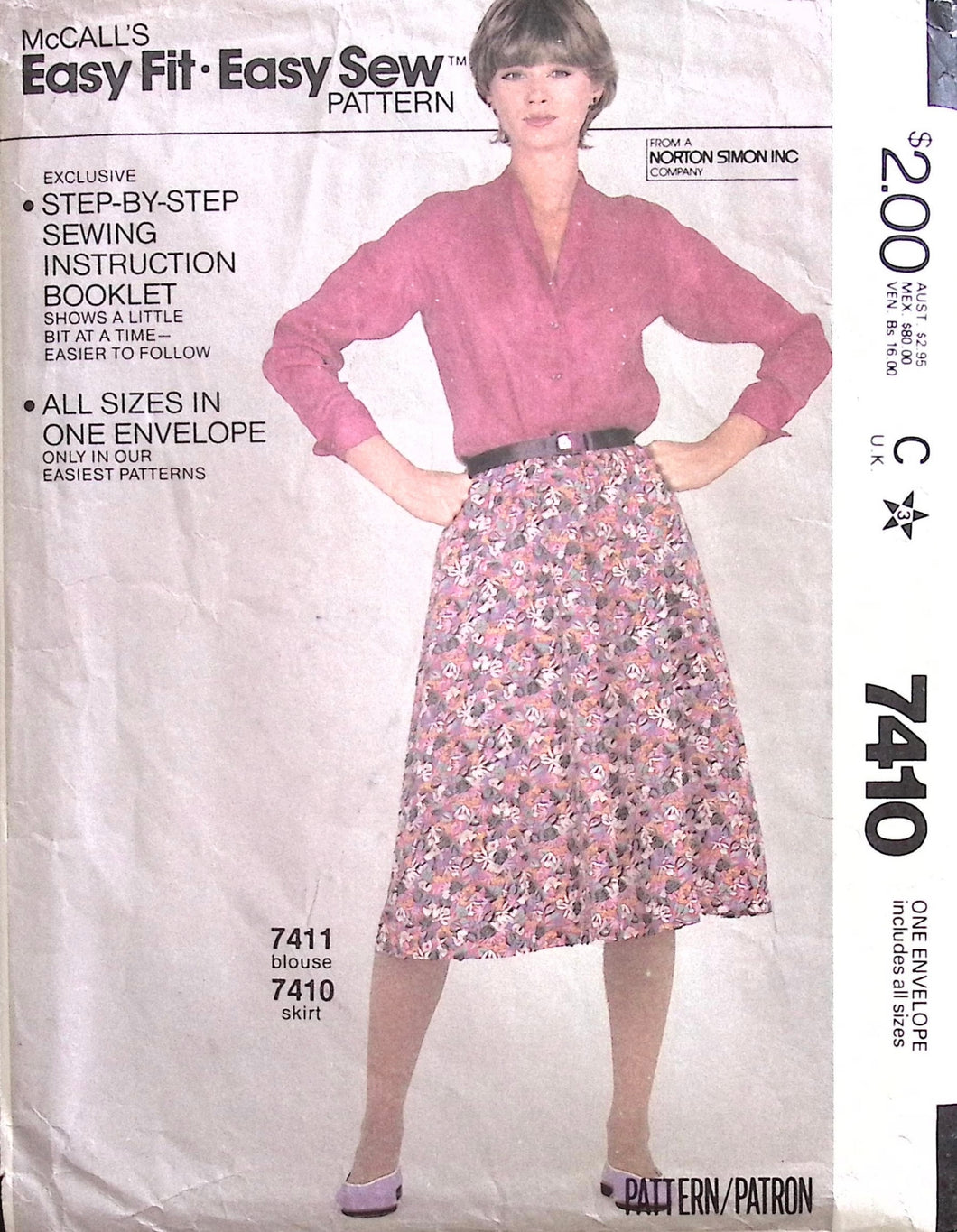 Vintage Sewing Pattern: McCalls 7410