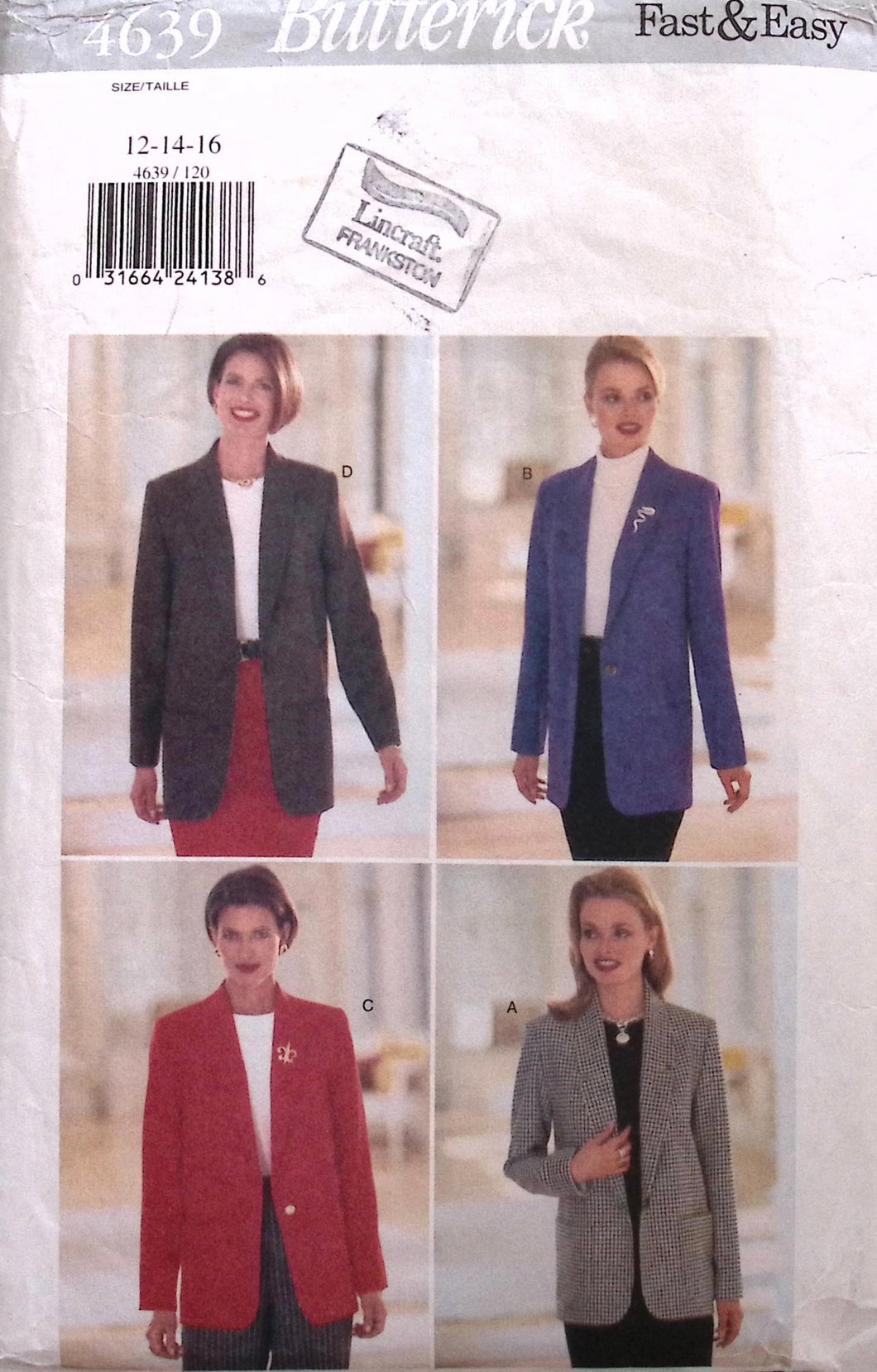 Vintage Sewing Pattern: Butterick 4639