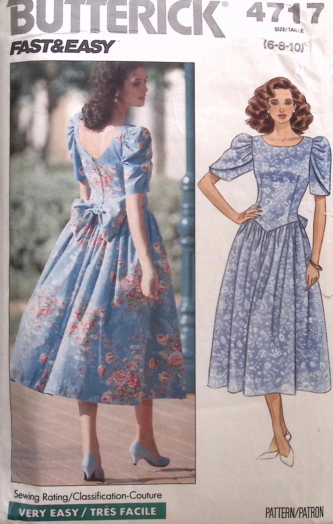 Vintage Sewing Pattern: Butterick 4717