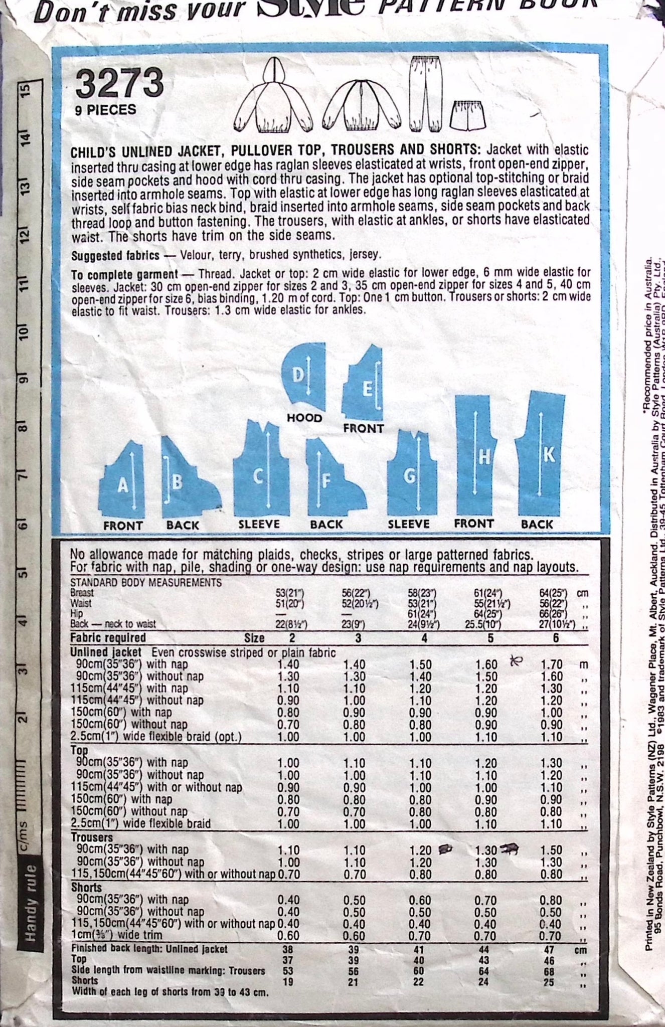 Vintage Sewing Pattern: Style 3273 – Vintage Stitch Australia