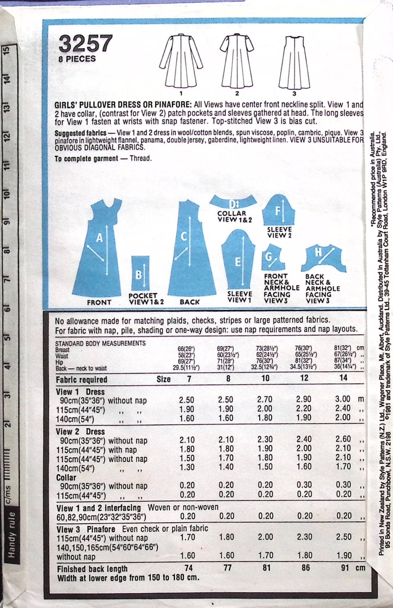 Vintage Sewing Pattern: Style 3257 – Vintage Stitch Australia
