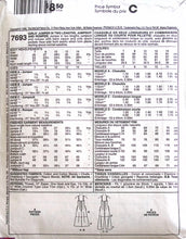 Load image into Gallery viewer, Vintage Sewing Pattern: McCalls 7693
