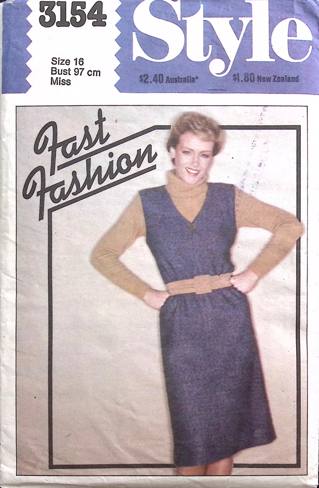 Vintage Sewing Pattern: Style 3154