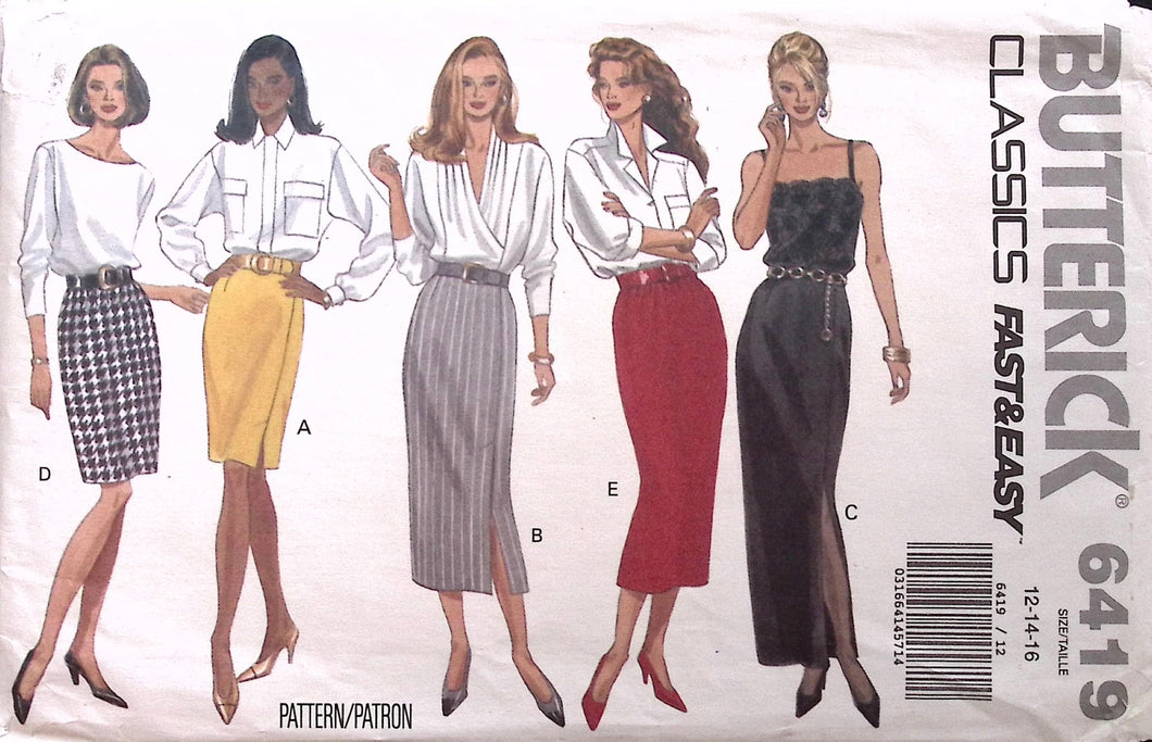 Vintage Sewing Pattern: Butterick 6419