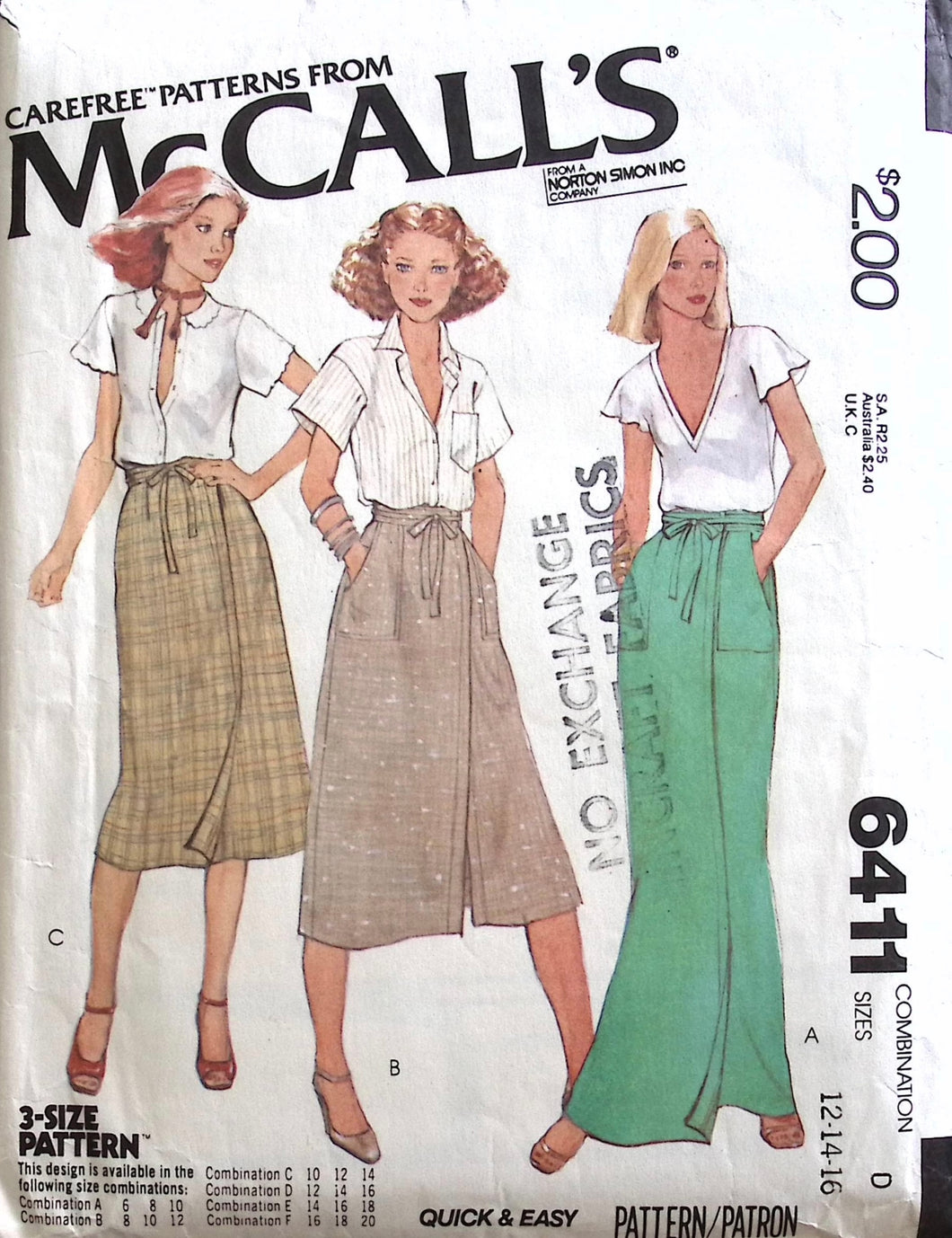 Vintage Sewing Pattern: McCalls 6411