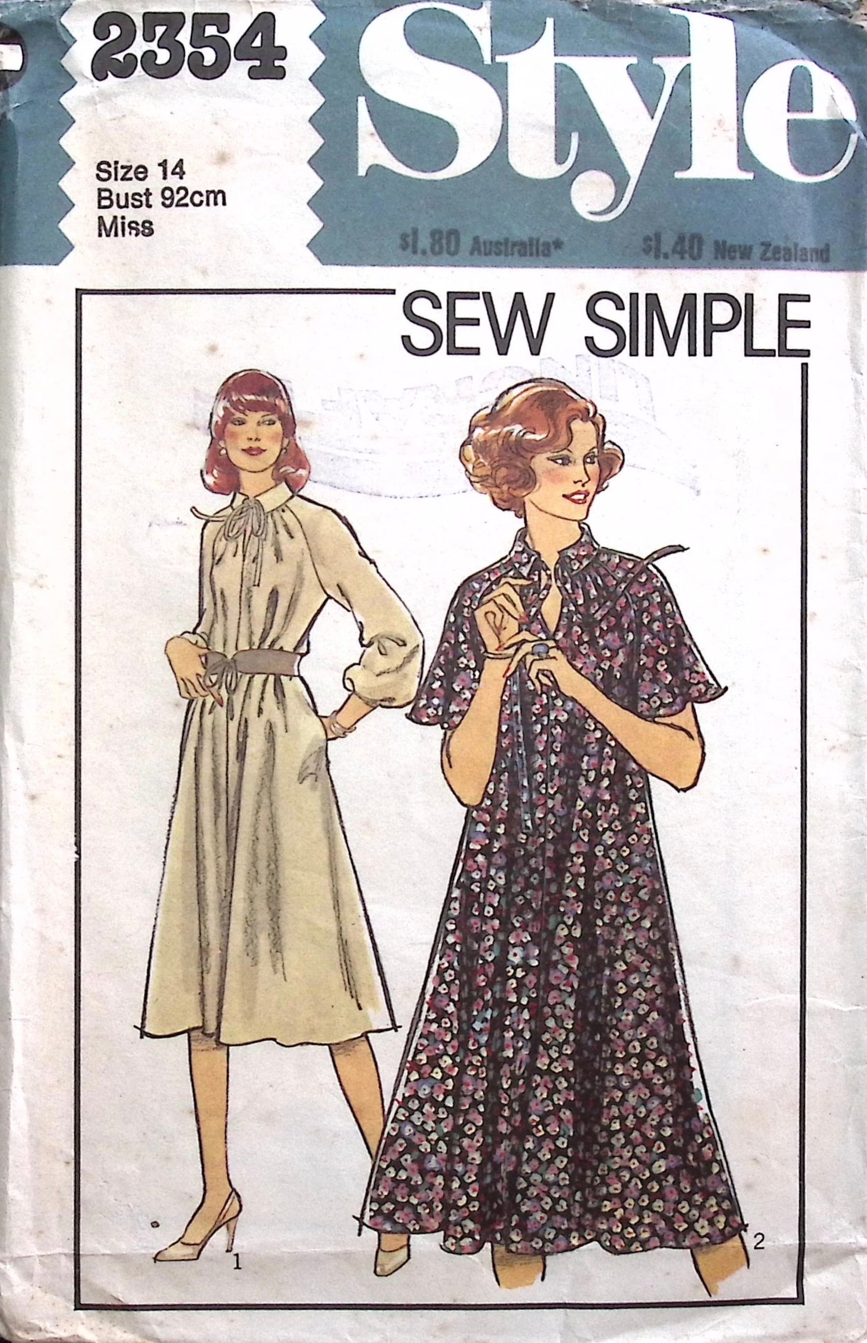 Vintage Sewing Pattern: Style 2354 – Vintage Stitch Australia