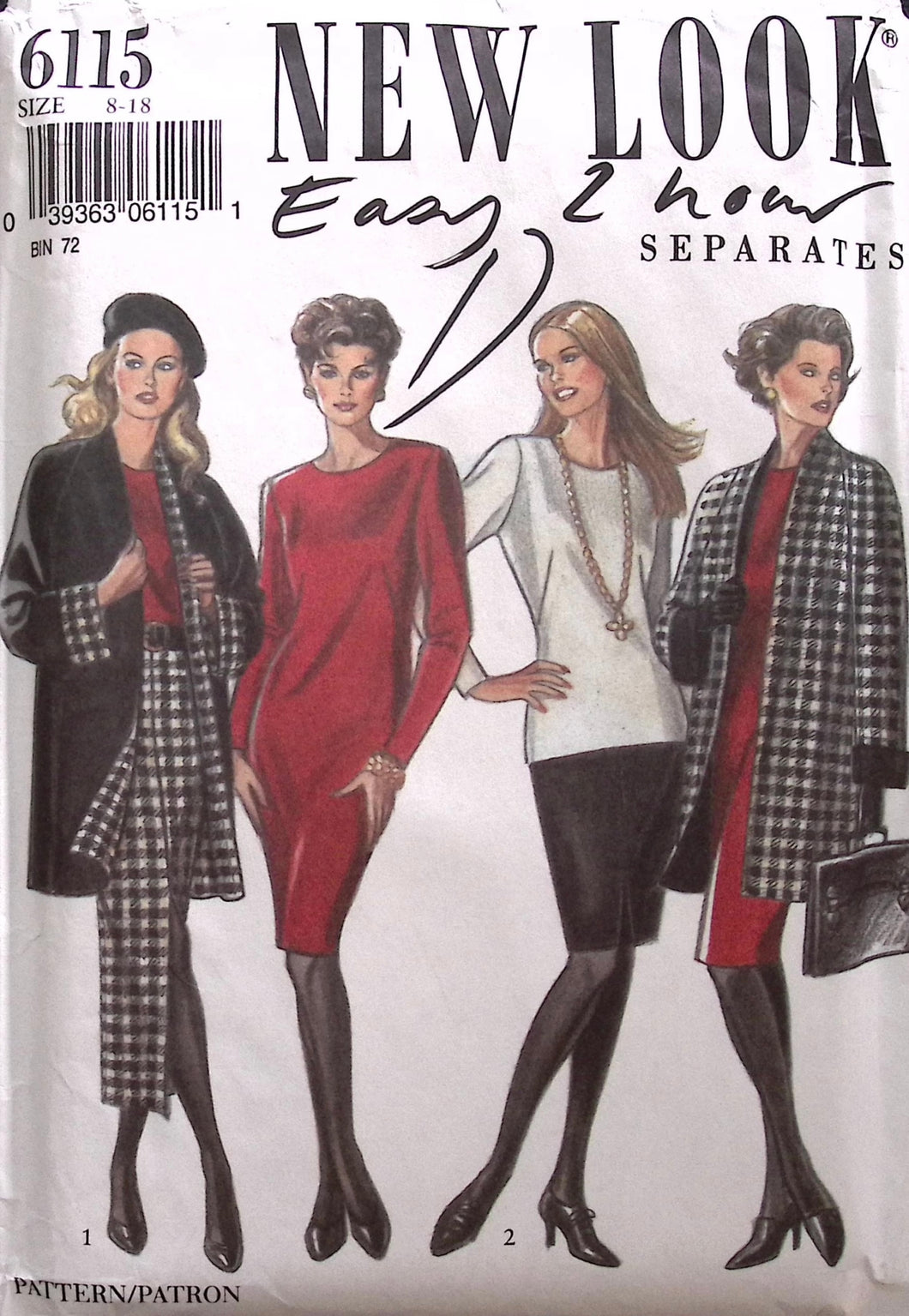 Vintage Sewing Pattern: New Look 6115