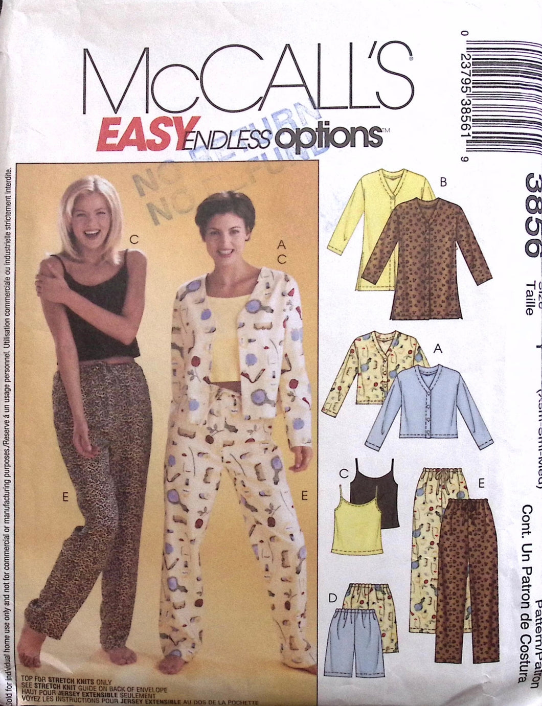 Sewing Pattern: McCalls 3856